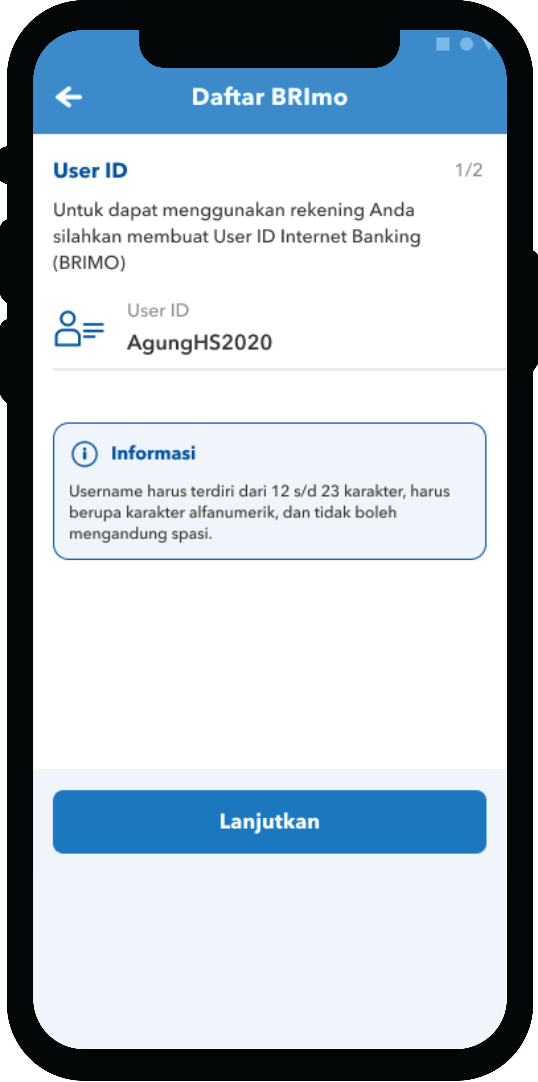 lupa user id bri brimo