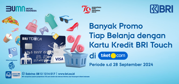 Promo tiket.com Kartu Kredit BRI Touch