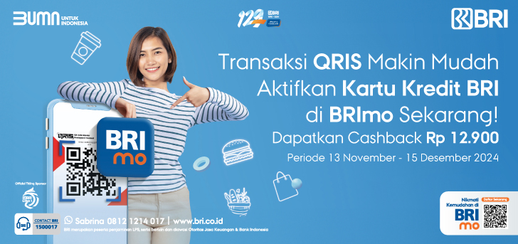 CASHBACK TRANSAKSI QRIS KARTU KREDIT BRI