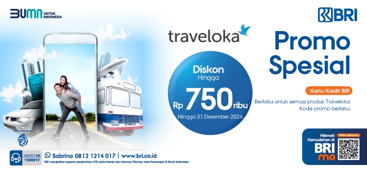 Promo Kartu Kredit BRI Traveloka