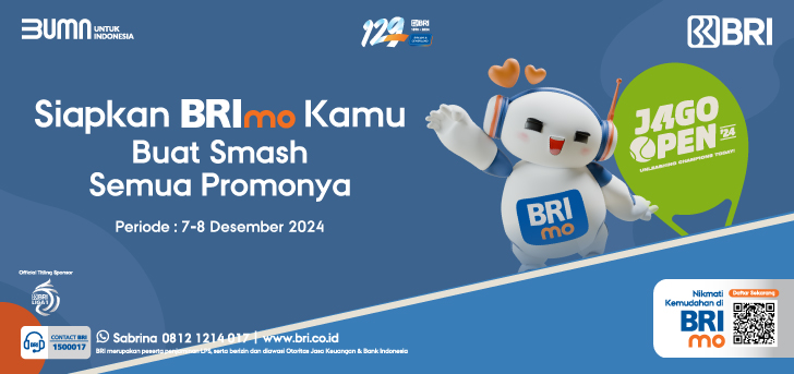 Nikmati Promo dari BRImo yang Wajib Kamu Smash dari Jago Open 2024