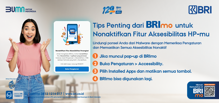 Cara Mudah Menonaktifkan Aksesibilitas di Smartphone, Akses BRImo Makin Nyaman dan Terlindungi