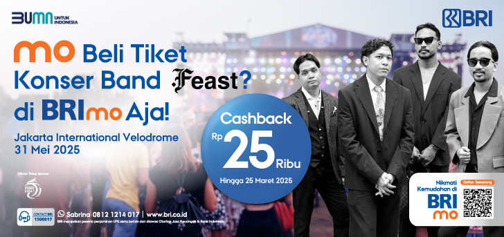 Beli Tiket Event Band Feast Makin Untung di BRImo!