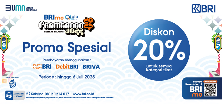 Beli Tiket Prambanan Jazz Festival 2025, Dapatkan Diskon 20% untuk Semua Kategori Tiket