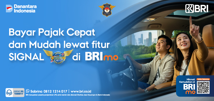 Bayar Pajak Kendaraan Makin Gampang Pakai Fitur SIGNAL di BRImo