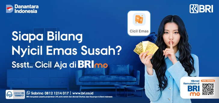 Cicil Emas di BRImo, Investasi Emas Jadi Makin Praktis