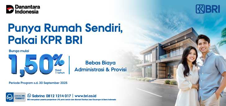 Suku Bunga KPR Eksklusif Developer Rekanan BRI