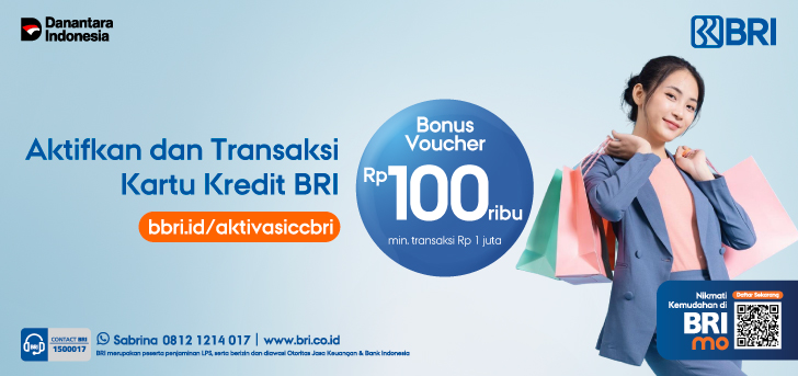Aktifkan Kartu Kredit BRI-mu & Nikmati Voucher Menarik!