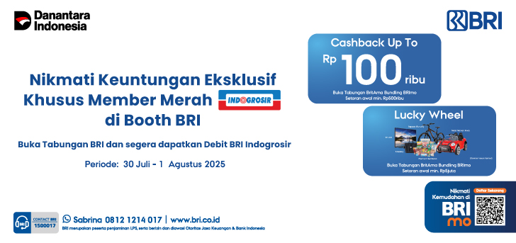 Nikmati Keuntungan Eksklusif Khusus Member Merah Indogrosir di Booth BRI