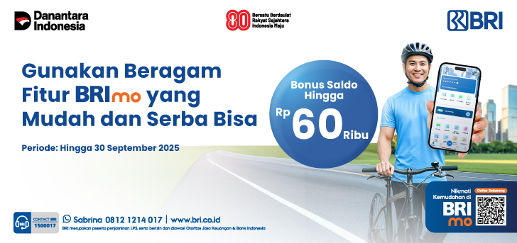 Gunakan Beragam Fitur BRImo dan Dapatkan Bonus Saldo Hingga Rp60 Ribu