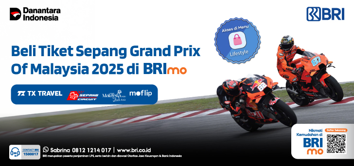Beli Tiket Race Sepang Grand Prix of Malaysia 2025 Makin Mudah di BRImo