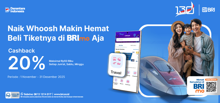 Promo Beli Tiket Whoosh di BRImo