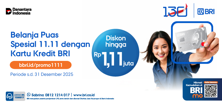 Promo Belanja 11.11 dengan Kartu Kredit BRI