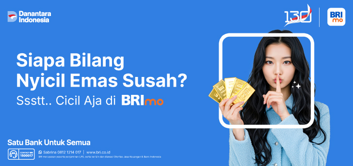 Cicil Emas di BRImo, Investasi Emas Jadi Makin Mudah