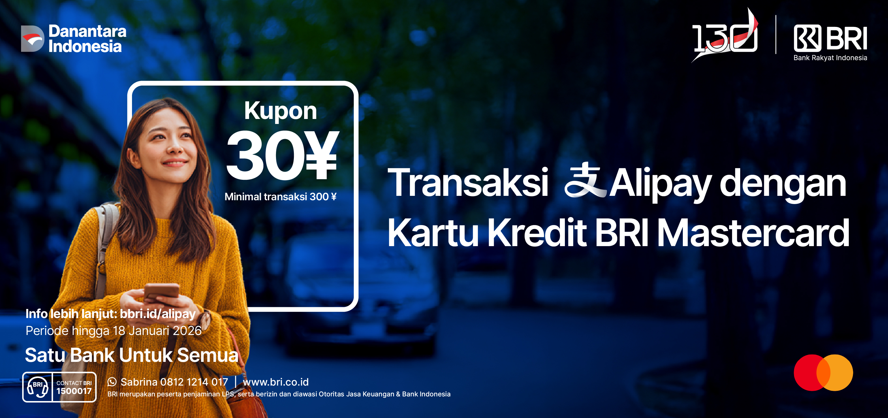 Promo Spesial Alipay dengan Kartu Kredit BRI Mastercard