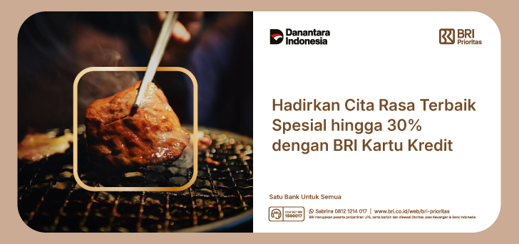 Promo Spesial Restaurant Premium dengan BRI Kartu Kredit