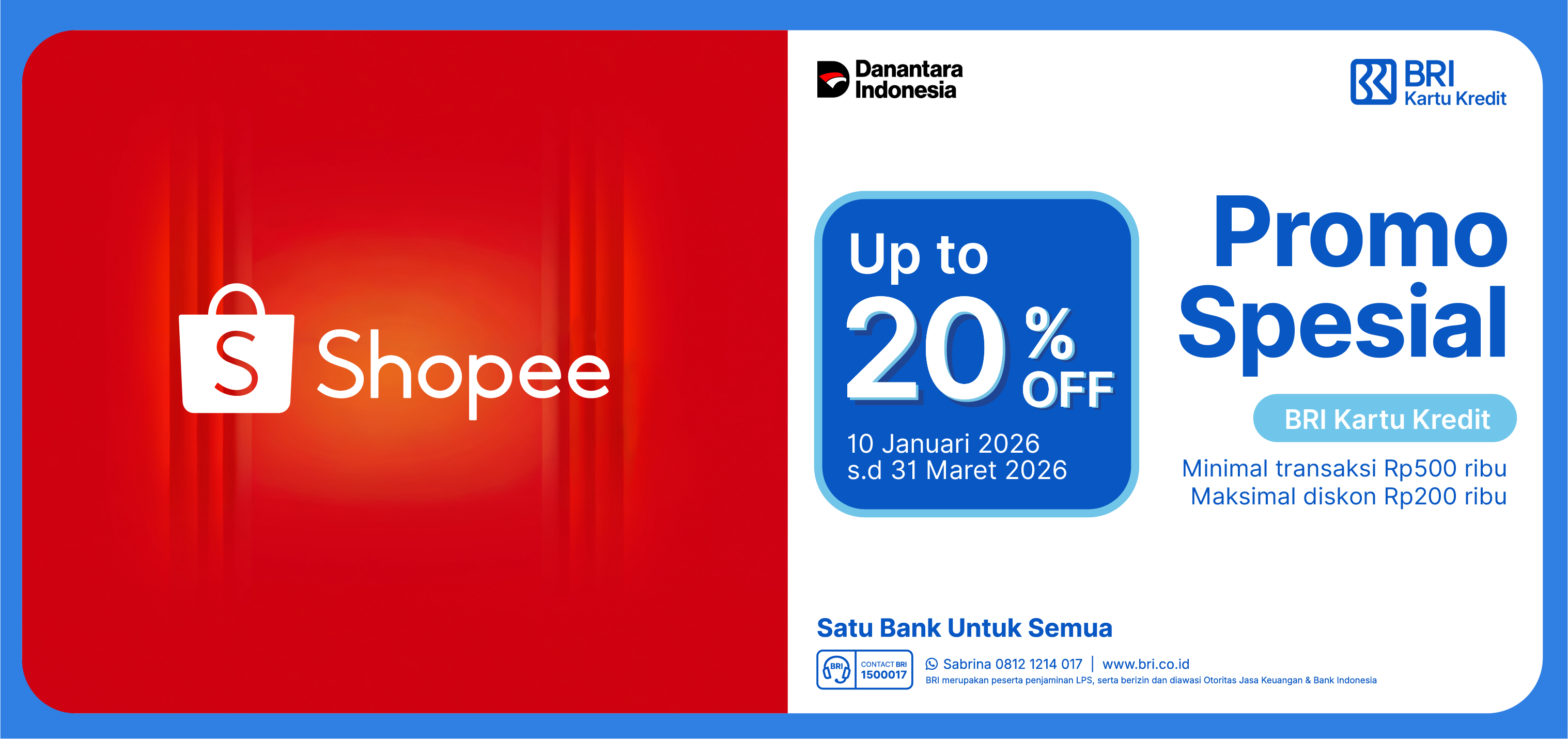 Program Spesial BRI Kartu Kredit di Shopee