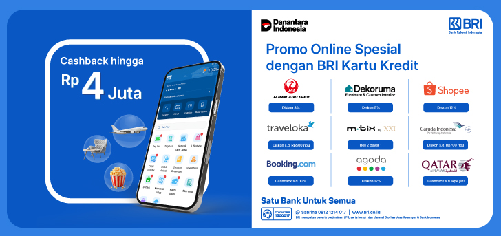 Promo Online Spesial dengan BRI Kartu Kredit