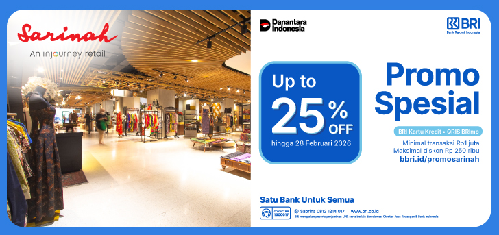 Spesial Promo di Sarinah dengan BRI Kartu Kredit