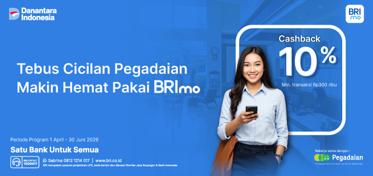 Tebus Cicilan Barang Gadai Makin Praktis Pakai BRImo