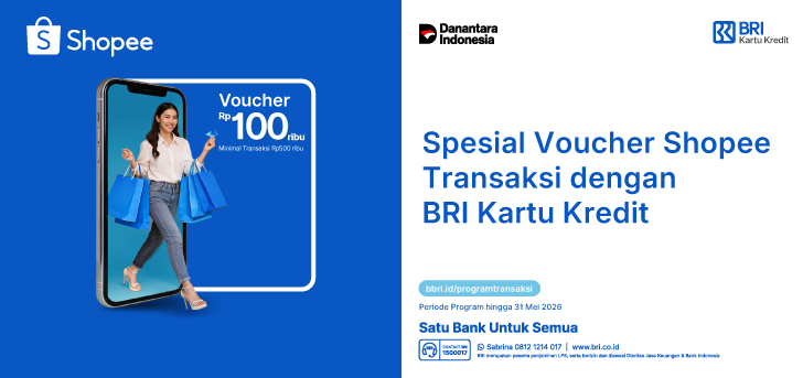 Promo Spesial BRI - Spesial Voucher Shopee