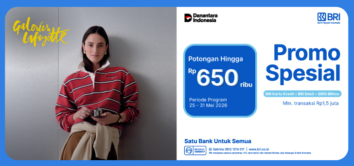 Promo Spesial BRI - Galeries Lafayette Payday