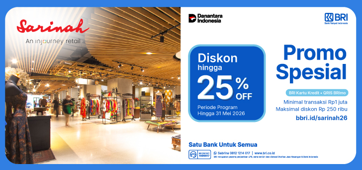 Spesial Promo di Sarinah dengan BRI Kartu Kredit