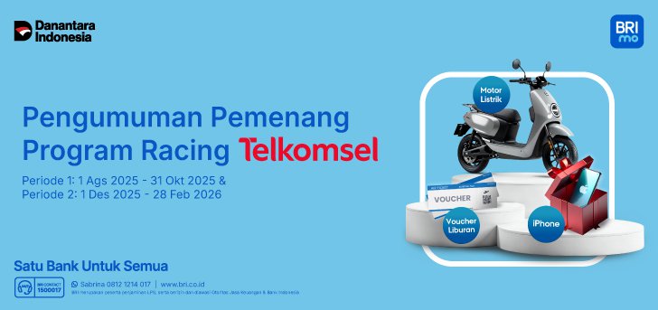 Pengumuman Pemenang Program Racing BRImo x Telkomsel