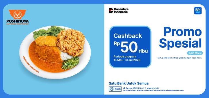 Promo Spesial BRI - Yoshinoya Mei