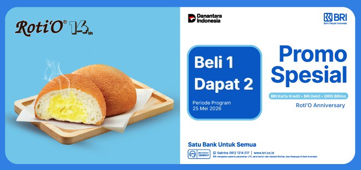 Promo Spesial BRI - Roti O Anniversary