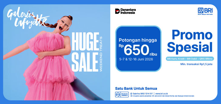 Promo Spesial BRI - Galeri Lafayette Promo Juni
